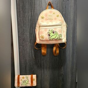 Disney - Loungefly - Tangled Pascal - Backpack AND Wallet!